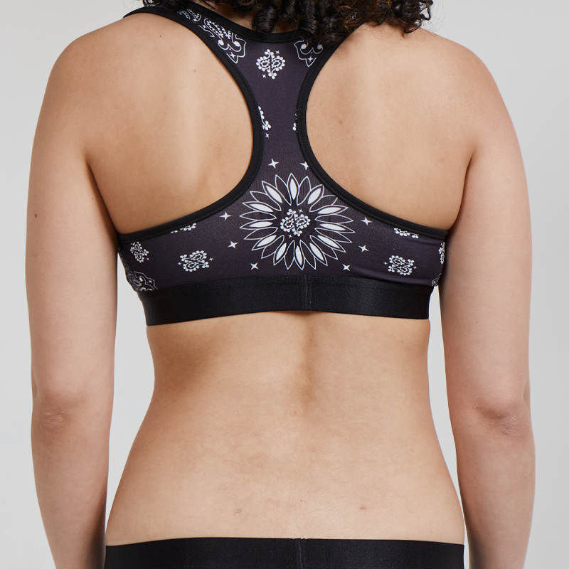 Black Bandana Crop Top