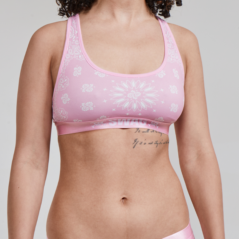 Pink Bandana Crop Top
