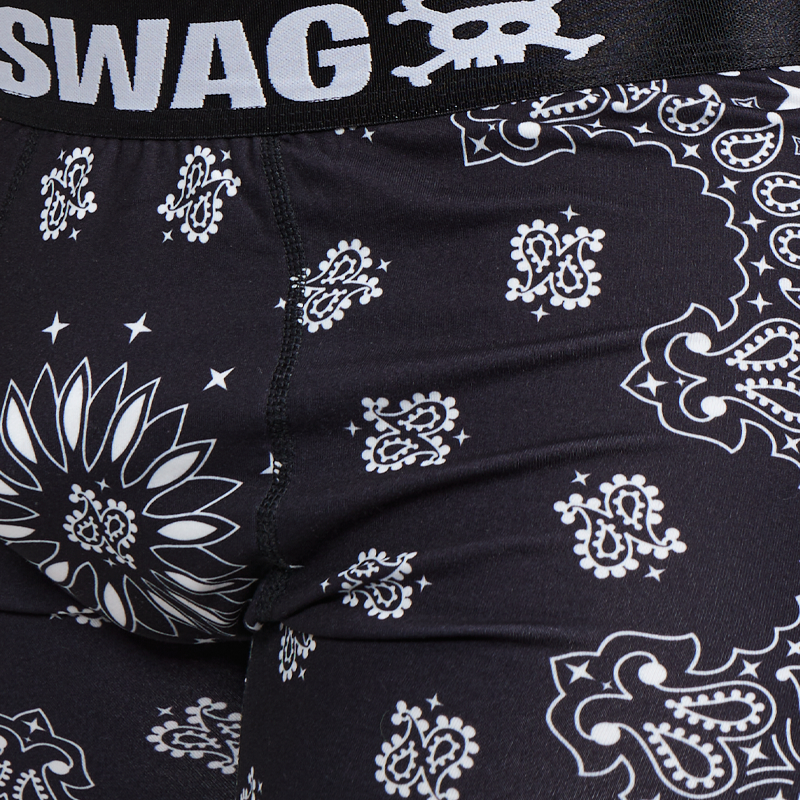 SWAG PIRATE BANDANA PRINT BOXER - BLACK