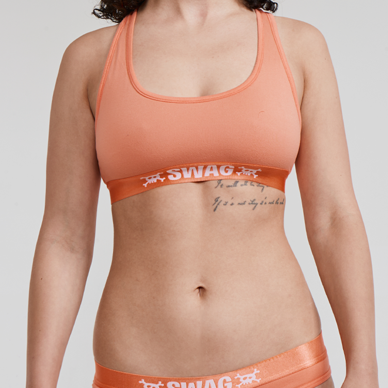 SWAG WOMEN'S UNBASICS CROP TOP - DEEP CORAL