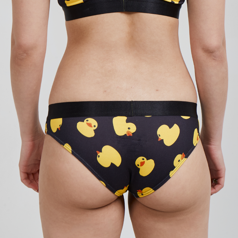 SWAG WOMEN'S JUST DUCKY BIKINI BRIEF - BLACK