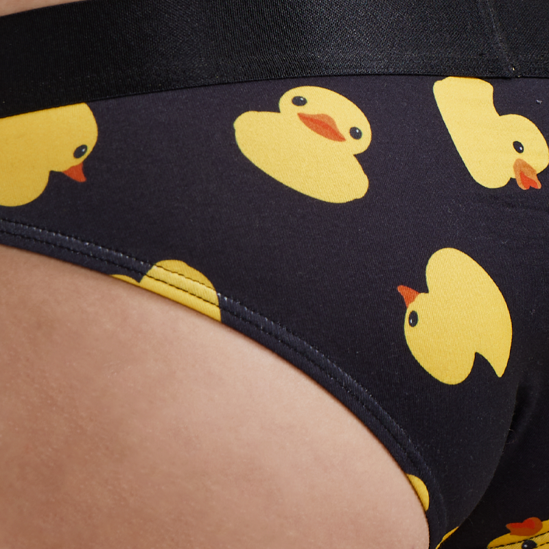 SWAG WOMEN'S JUST DUCKY BIKINI BRIEF - BLACK