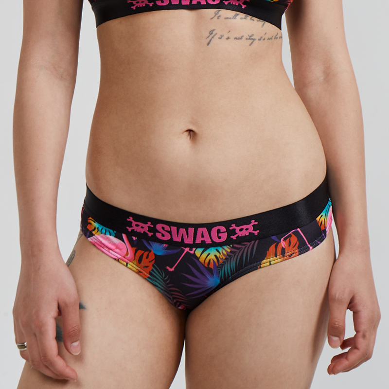 SWAG WOMEN'S FLAMINGO BIKINI BRIEF - NEON GLOW