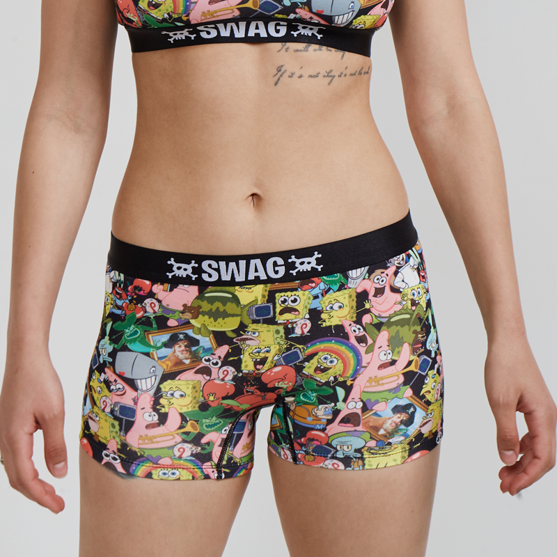 SWAG WOMEN'S SPONGEBOB BOY SHORT - BIKINI BOTTOM