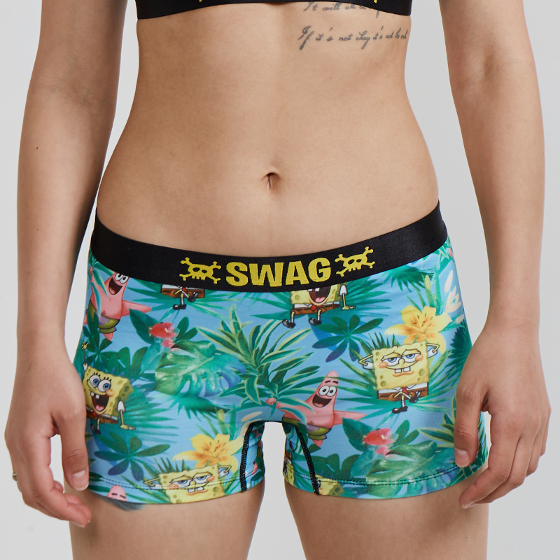 SWAG WOMEN'S SPONGEBOB BOY SHORT - TROPICAL