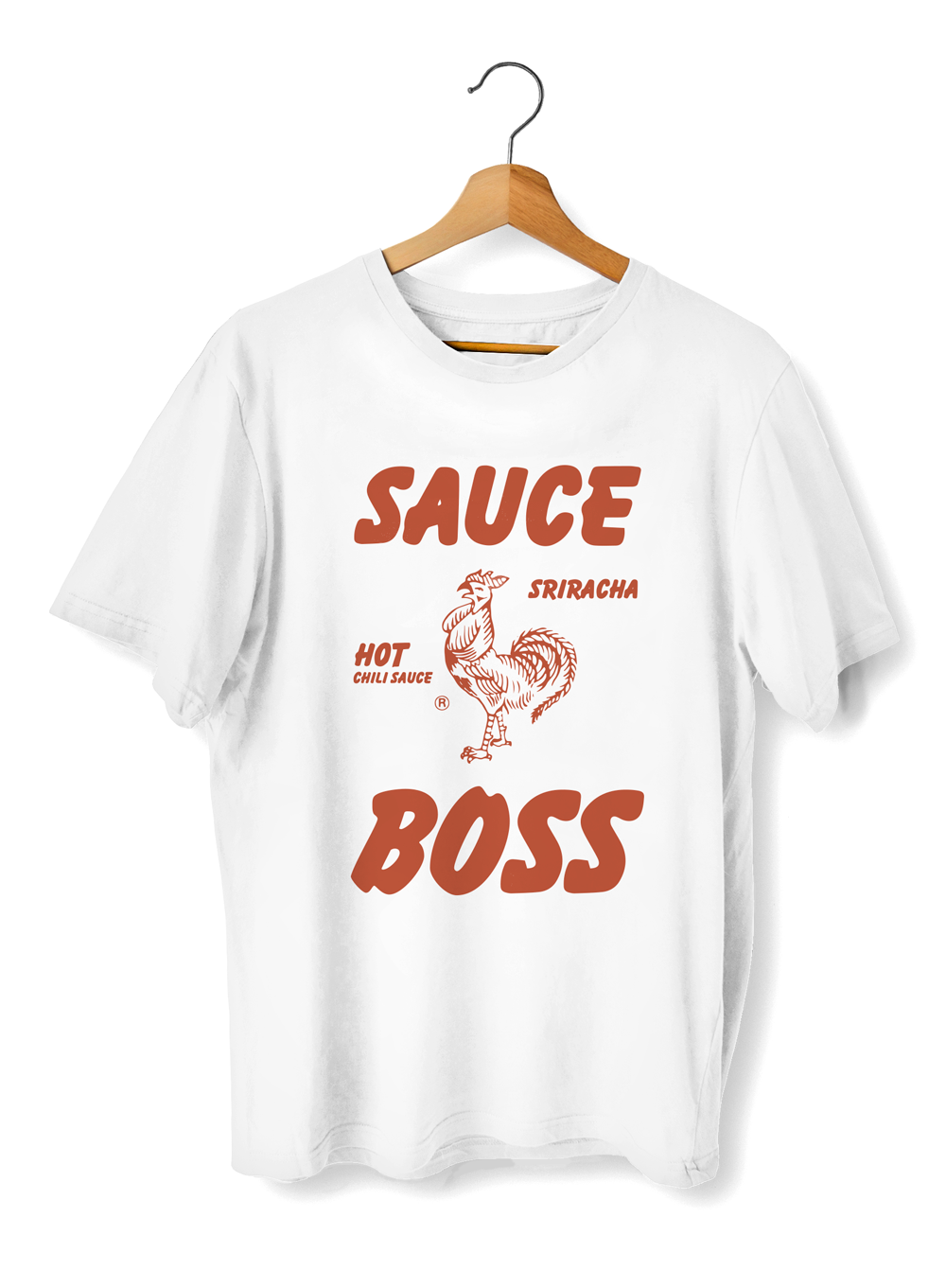 SWAG SRIRACHA T-SHIRT - SAUCE BOSS (WHITE)