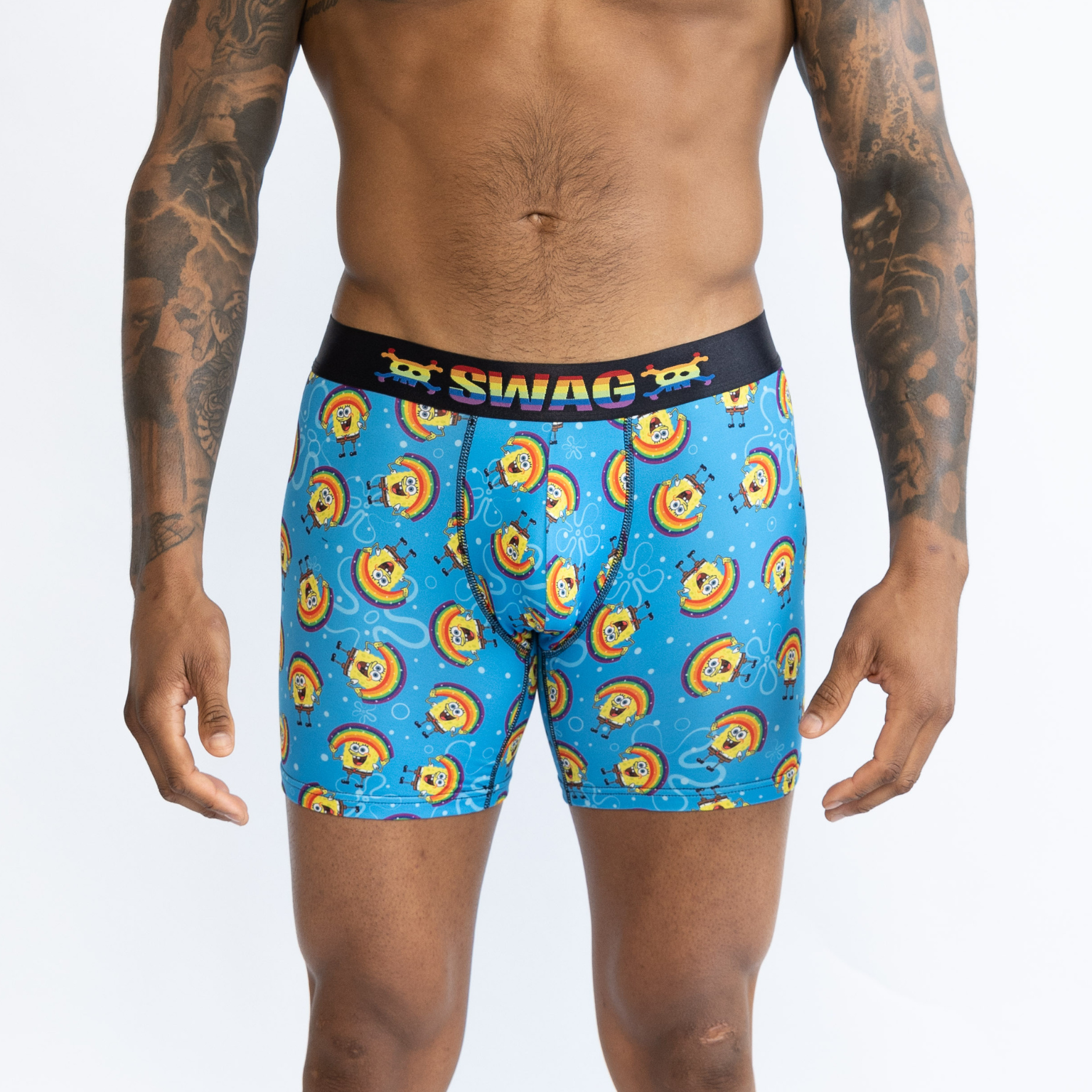 SWAG SPONGEBOB BOXERS - RAINBOW