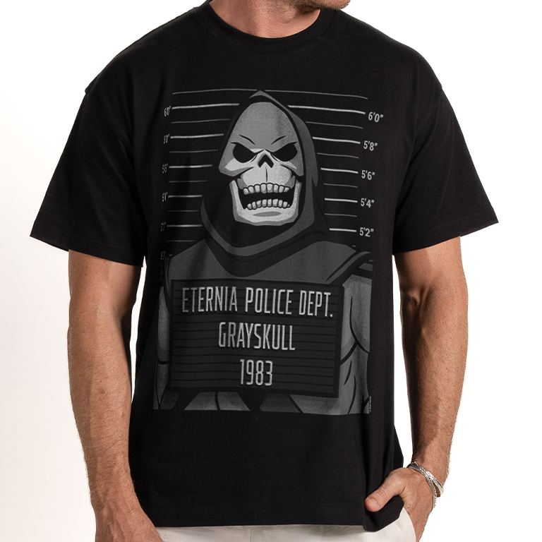 Skeletor Mugshot Oversized Unisex T-shirt