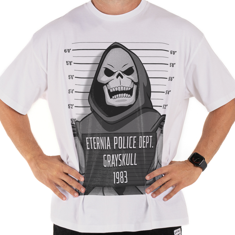 Skeletor Mugshot Oversized Unisex T-shirt