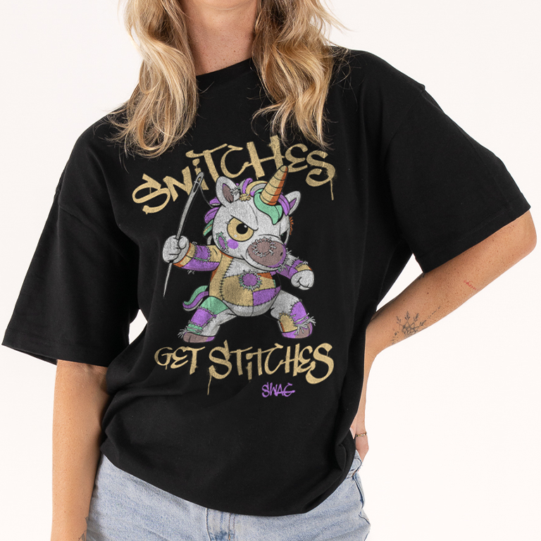 Snitches Unicorn Oversized Unisex T-Shirt