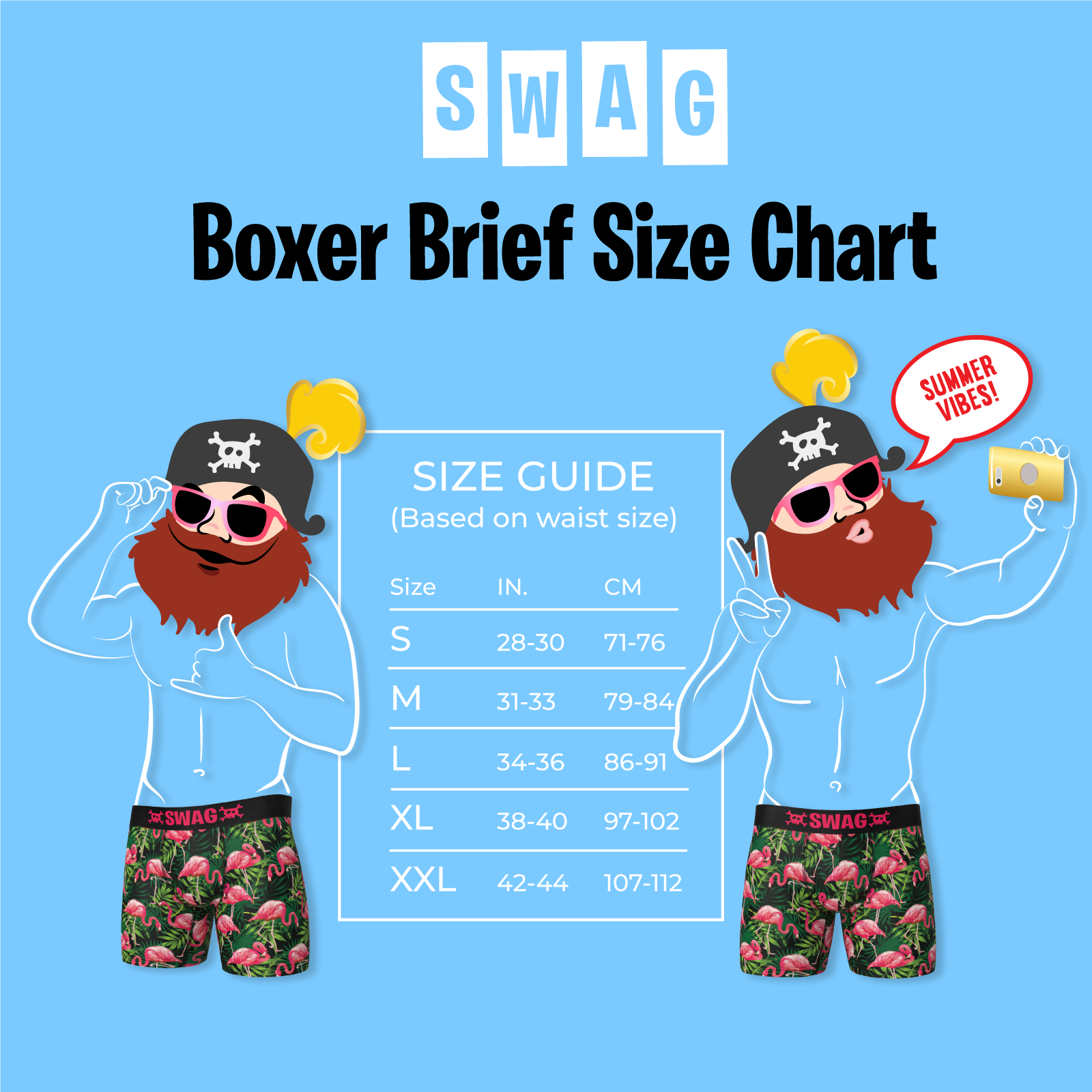 SWAG TROPICAL FLAMINGO FLORAL BOXERS