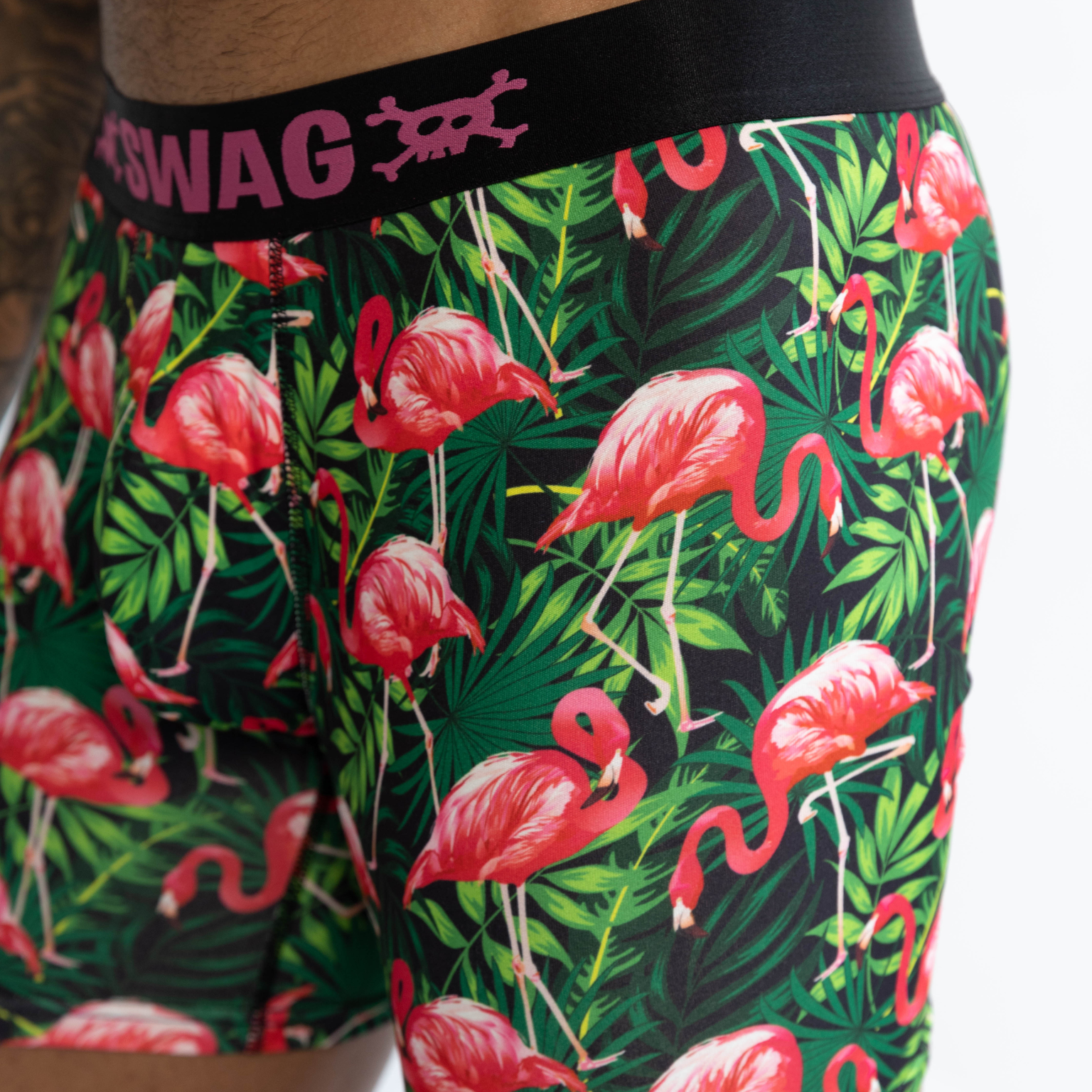 SWAG TROPICAL FLAMINGO FLORAL BOXERS