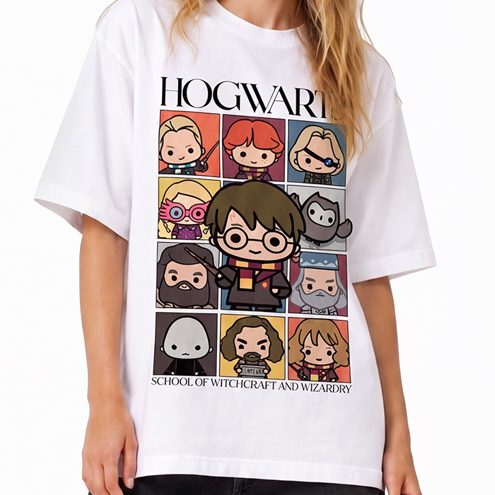 Character Grid Oversized T-Shirt