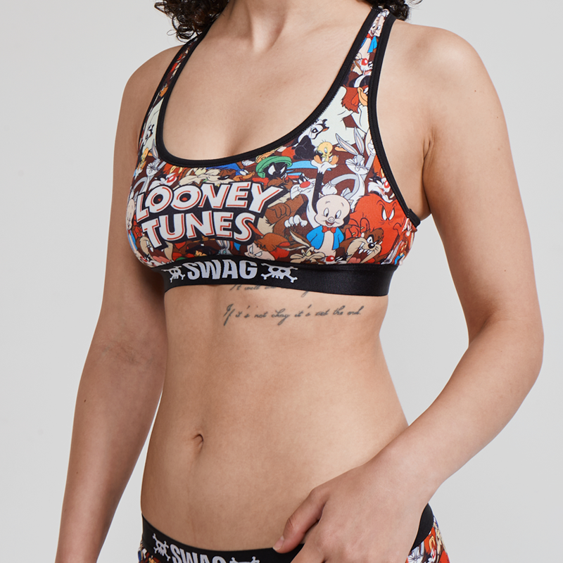 SWAG WOMEN'S LOONEY TUNES CROP TOP - THE WHOLE GANG