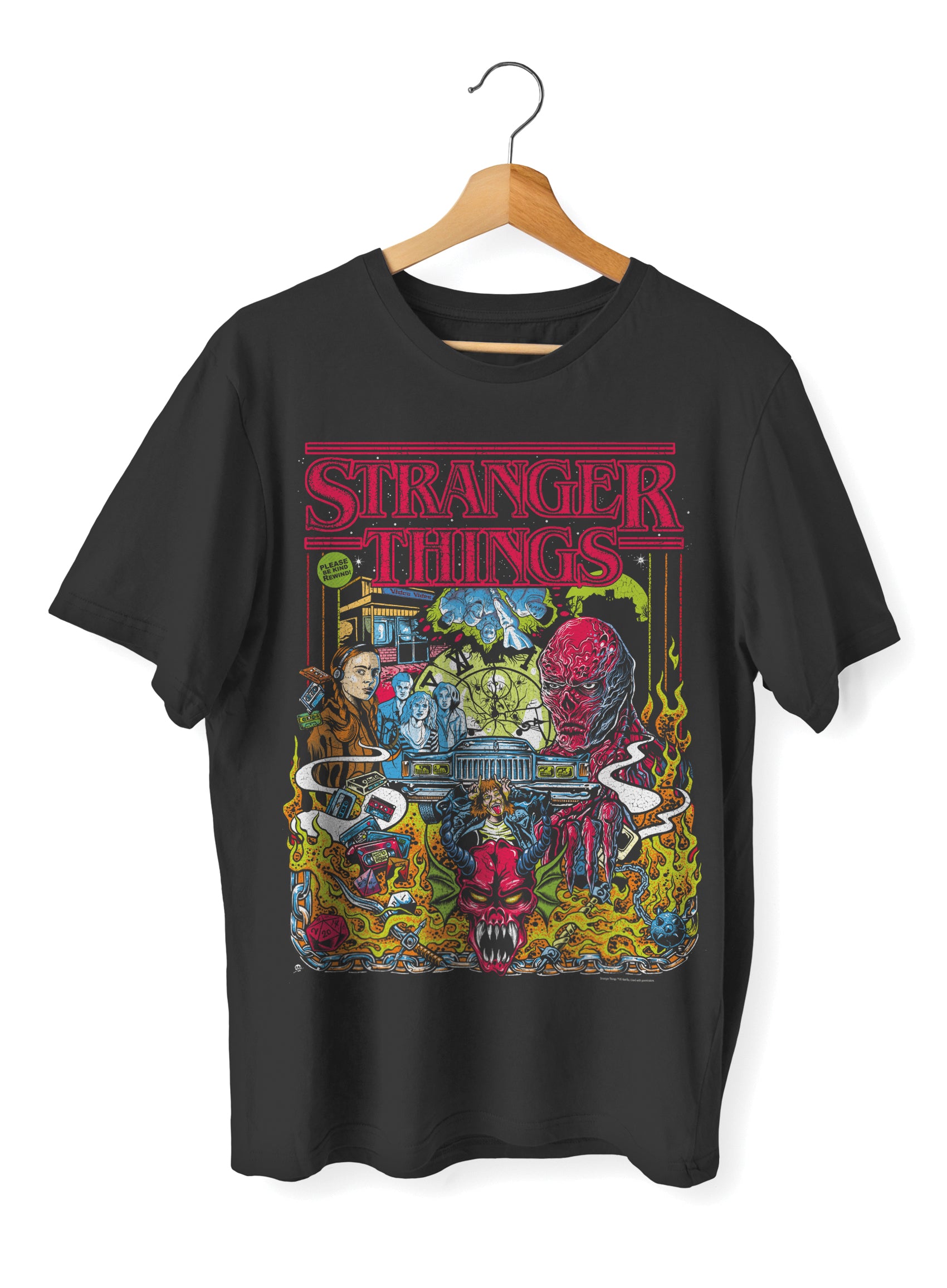 SWAG UNISEX OVERSIZE T-SHIRT - STRANGER THINGS - RETRO