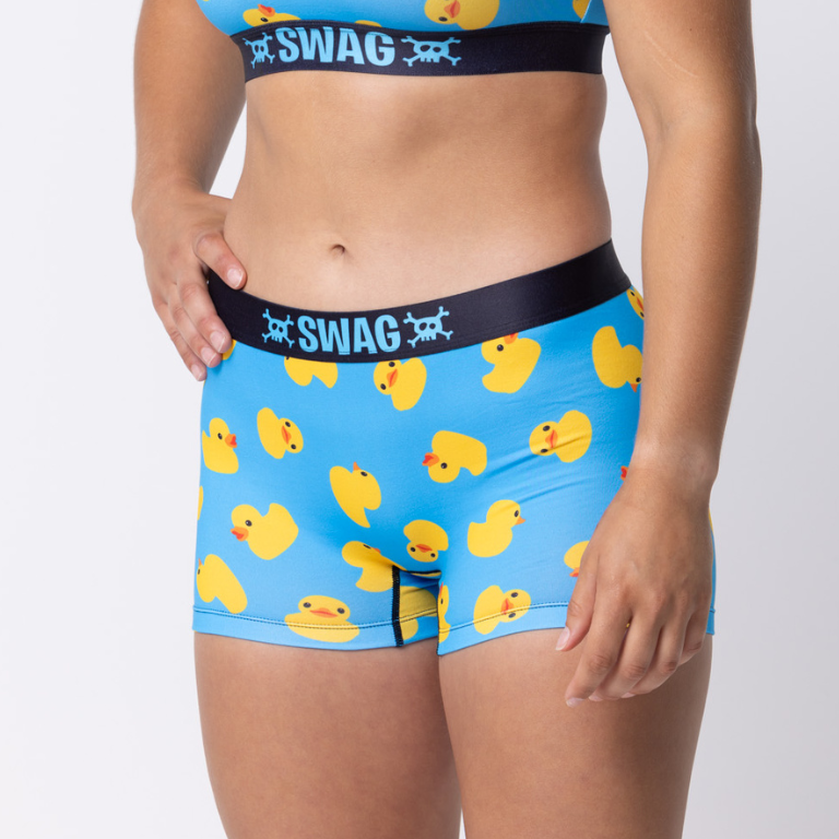 SWAG WOMEN'S JUST DUCKY BOY SHORT - BLUE