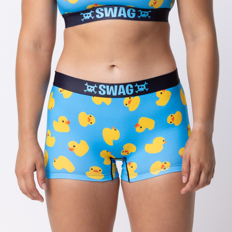 SWAG WOMEN'S JUST DUCKY BOY SHORT - BLUE