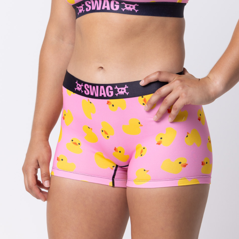 SWAG WOMEN'S JUST DUCKY BOY SHORT - PINK