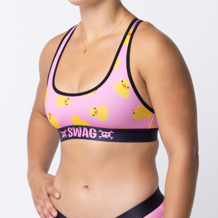 SWAG WOMEN'S JUST DUCKY CROP TOP - PINK