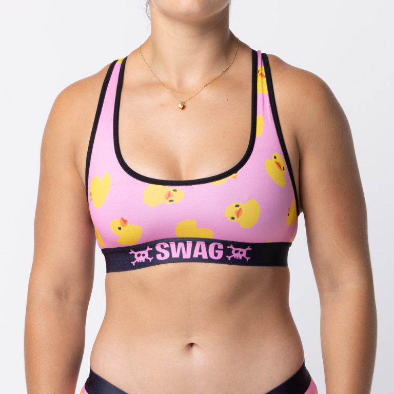 SWAG WOMEN'S JUST DUCKY CROP TOP - PINK