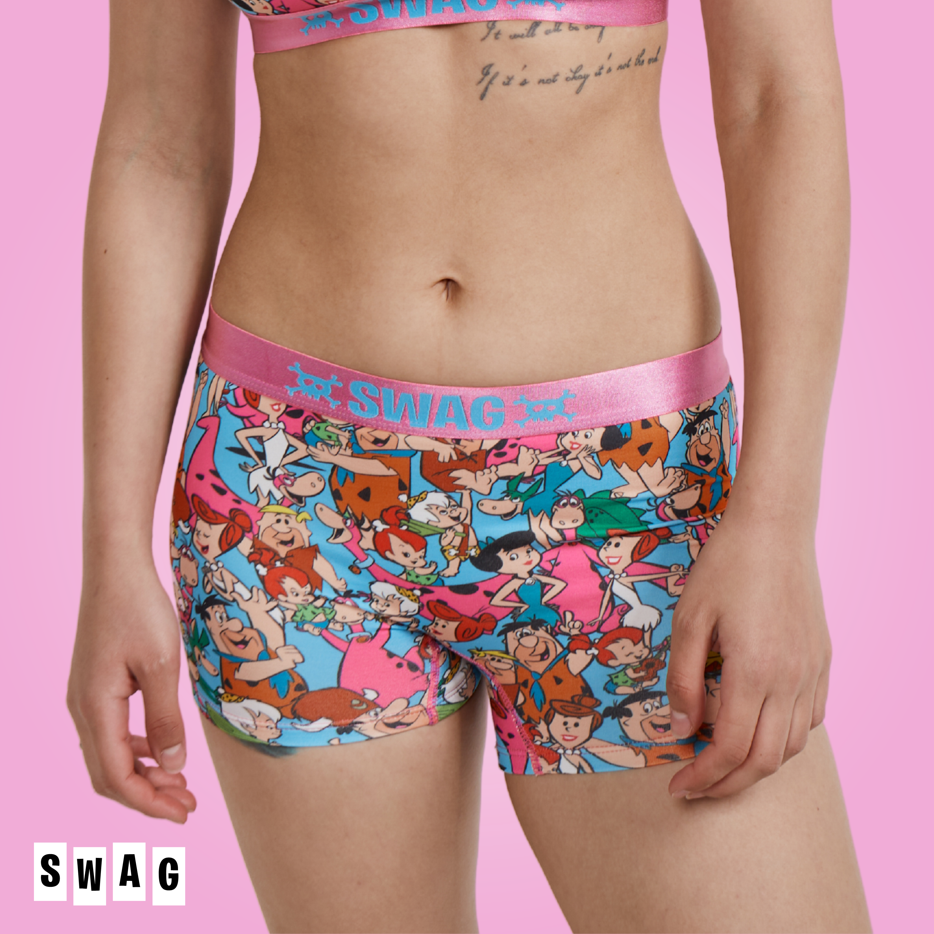 SWAG WOMEN'S FLINTSTONES BOY SHORT - BEDROCK