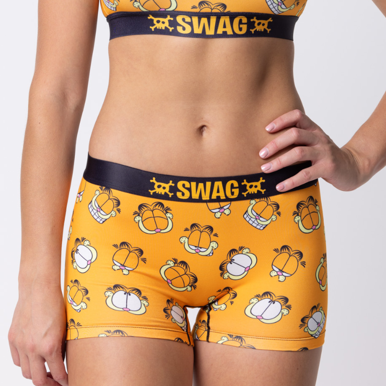 SWAG WOMEN'S FACES OF GARFIELD BOY SHORTS