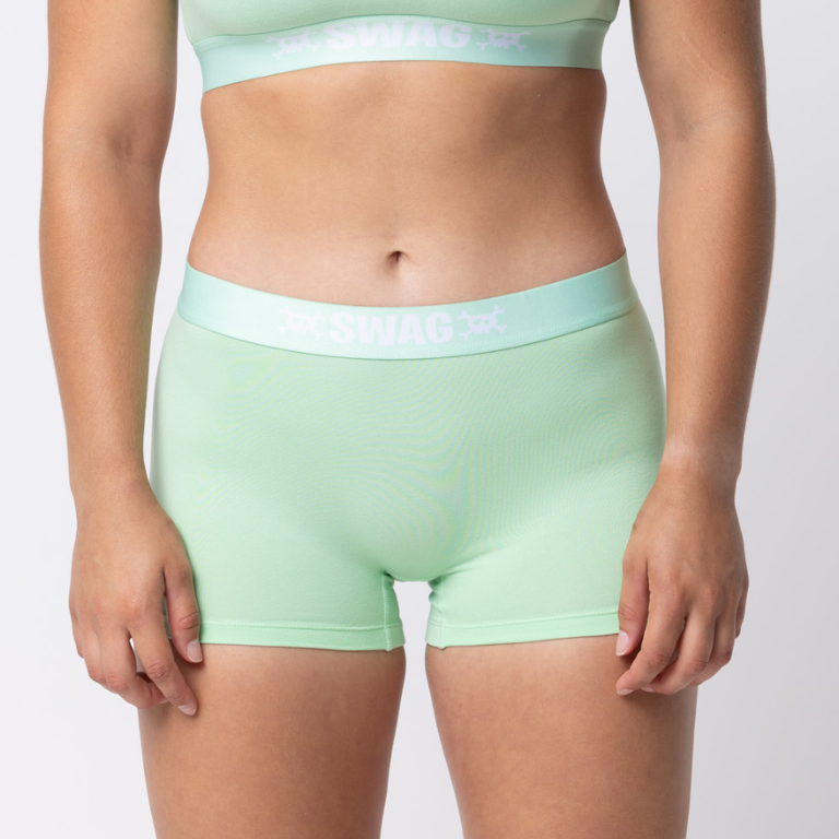 SWAG WOMEN'S UNBASIC BOY SHORT - ATOMIC GREEN