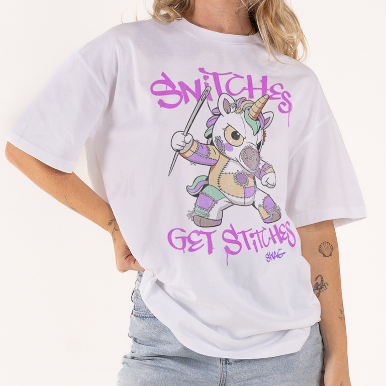 Snitches Unicorn Oversized Unisex T-Shirt